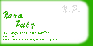 nora pulz business card
